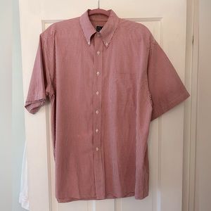 Jos. A. Banks Red Gingham men’s casual Button Down shirt